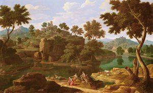 Paesaggio con un fiume